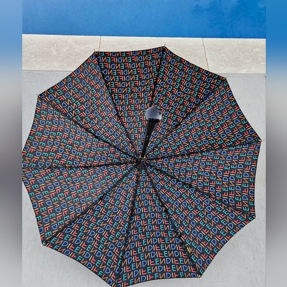 FENDI Black Multicolor Umbrella - Picture 9 of 9